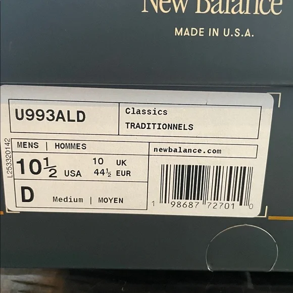 Aime Leon Dore x New Balance 993 Men's Sneakers in Mulberry Green. New in box. - Picture 6 of 6